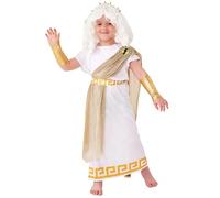 Eauptffy Costume per bambini Performance Abbigliamento Bianco Romano Ragazzo Zeus Cosplay Abito Teatro
