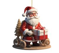 Eauptffy Decorazioni Natale Ciondoli Natalizi Pendenti Albero di Natalizia Fascino della Resina del Pupazzo del Babbo Natale Regalo Ciondoli Appendere Accessori Natalizio da Appendere per Casa