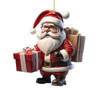 Eauptffy Decorazioni Natale Ciondoli Natalizi Pendenti Albero di Natalizia Fascino della Resina del Pupazzo del Babbo Natale Regalo Ciondoli Appendere Accessori Natalizio da Appendere per Casa