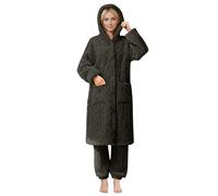 Eauptffy Pigiama lungo da donna, set di pantaloni da sonno, per uso domestico, esterno, portatile, in pile, lavorato a maglia, caldo, 2 pezzi, comodo, morbido, biancheria da notte confortevole, O