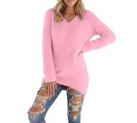 Eauptffy Pigiami da donna, autunno, inverno, flanella, spessi, caldi, con stampa a testa di orso, per casa, pigiama, più spesso, caldo, motivo festoso, maglietta sportiva e comoda, O rosa., L