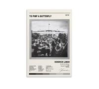 EaUso Poster decorativo da parete su tela con stampa moderna di Kendrick Lamar To Pimp a Butterfly, poster decorativo per camera da letto, 30 x 45 cm