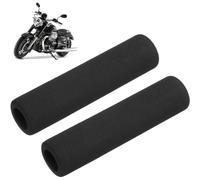 EAVUYIS 2 Pezzi Copri Manopole Moto, Coprimanopole Bici,Copri Impugnatura Per Manubrio Anti-Vibrazione Comfort,Copri Impugnatura Per Moto Nero,Manopole in Spugna per Manubrio per Bici da Moto
