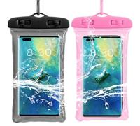 EAVUYIS 2 Pezzi Custodia Impermeabile Smartphone, Custodia Impermeabile Borsa Impermeabile IPX8/30M, Universale Cover Subacquea per iPhone 16 15 14 13 12 11 Pro Max Plus XS XR