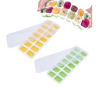 EAVUYIS 2 Pezzi Stampo Cubetti Ghiaccio con Coperchio, Stampi per Ghiaccio, Impilabili Vaschette Ghiaccio,per Cocktail di Whisky,DIY Alimenti,Bevande Ghiacciate