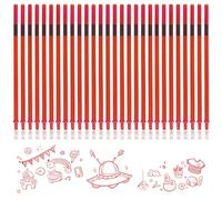 EAVUYIS 30 Pezzi Refill per Penna Gel Cancellabile, Compatibili con Legam, Altezza 13 cm, Inchiostro Termosensibile, Punta 0,5 mm, Particolarmente adatto per la scuola e la vita quotidiana, Rosso