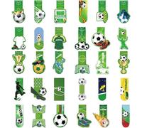 EAVUYIS 30 Pezzi Segnalibri Magnetici Calcio per Bambini e Tifosi, Gadget Calcio Ideali come Regalini Fine Festa Compleanno, Segnalibro Magnetico Impermeabile per Studenti e Amanti dei Libri