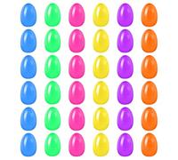 EAVUYIS 36 Pz Uova di Plastica Multicolore, 6 cm x 4 cm Uova a Sorpresa, da Aprire e riempire a Pasqua, Uova di Pasqua per Regali di Caccia e Caramelle