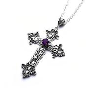 EAVUYIS Collana Con Croce Cristiana per Uomo e Donna, Girocollo in Acciaio Inox, Catena con Pendente - Regalo di Pasqua
