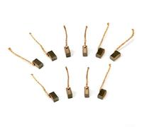 Eawfgtuw 10 spazzole per motore in carbonio, 4 x 5 x 8 mm, in rame, resistenti all'usura, ricambio per motori per battenti automobilistici e sollevatori di vetri