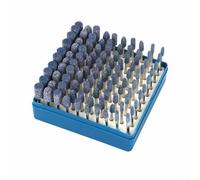 Eawfgtuw 100 teste di lucidatura in feltro di lana da 4-10 mm per utensili rotanti con gambo da 1/8 di pollice, punte abrasive cilindriche per metallo, vetro, gioielli e stampi