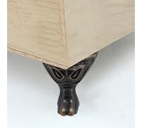 Eawfgtuw 12 protezioni angolari in lega di zinco per gambe in legno, per mobili, design vintage, con viti per scatole di gioielli, cassette degli attrezzi, vassoi in legno