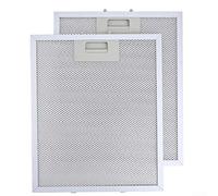 Eawfgtuw 2 filtri in alluminio per cappa da cucina, 330 x 230 x 9 mm, filtro antigrasso a rete metallica per cappe e ventole di aspirazione, ricambio per filtrazione delle prese d'aria a 5 strati