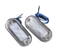 Eawfgtuw 2pcs Luci LED Cortesia 12V per acciaio per Barca 2pcs Luci LED | Cornice acciaio inox lucido, lente trasparente, design elegante, installazione facile, durata 50k ore(Blue)