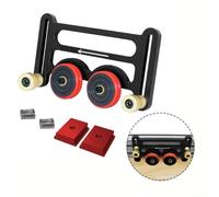 Eawfgtuw Alimentatore a rulli in lega di alluminio con guida a doppia ruota regolabile e cursori per banco fresa, sega da tavolo e sega a nastro per la lavorazione del legno