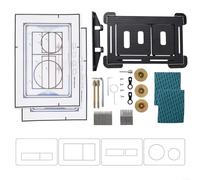 Eawfgtuw Attuatore invisibile con piastra di spinta piastrellata, pannello di fissaggio magnetico per sistema di scarico WC serie Geberit ForSigma con kit di installazione
