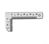Eawfgtuw Calibro per smussatura in acciaio inox, 0-15 mm, per misurazione degli angoli interni ed esterni in ingegneria, carpenteria, lavori di officina fai da te (90° medio)