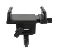 Eawfgtuw Caricabatterie per telefono con porta USB da 48 V, supporto elettrico per scooter moto per ATV, staffa regolabile da 22 mm, cavo da 7 m, nero