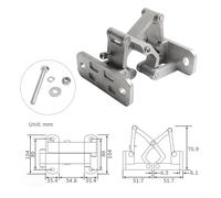 Eawfgtuw Cerniera per porta in acciaio inox resistente, design invisibile, apertura regolabile a 165° e funzione di sicurezza idrante antincendio, per porte in pietra e pesanti (M, 150 kg)