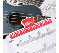 Eawfgtuw Clip per libri musicali per spartiti e libri di canzoni, porta pagine in acciaio per chitarra, violino, note compatibili con (rosso)