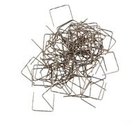 Eawfgtuw Confezione da 100 graffette a caldo in acciaio inox da 0,6/0,8 mm, per paraurti auto, kit di riparazione saldatrice in plastica, angoli pre-tagliati a forma d'onda piatta per plastica