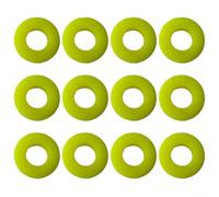 Eawfgtuw Confezione da 12 ammortizzatori di vibrazioni per racchette da tennis, squash, riducono le vibrazioni, migliorano il comfort, nero, bianco, giallo, arancione, verde (giallo)