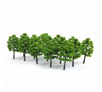 Eawfgtuw Confezione da 20 alberi per modellismo in scala HO, per treni, ferrovie, diorama e terreni di guerra, 7,9 cm, in plastica verde, accessori per paesaggi in miniatura