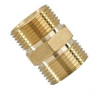 Eawfgtuw Connettore adattatore maschio per idropulitrice per prese per tubi M22/15 mm e M22/14 mm, raccordo a connessione rapida in ottone per apparecchiature elettriche da giardino, camper, barche