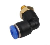 Eawfgtuw Connettore rapido a gomito pneumatico per raccordi per utensili pneumatici, adattatore a L filettato in ottone e plastica, girevole a 360°, a prova di perdite, resistente ad alta pressione