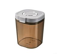 Eawfgtuw Contenitore ermetico a prova di luce per alimenti, 800 ml/1300 ml/1800 ml, con cucchiaio per zucchero, caffè, tè, farina, spezie, grigio-marrone (1300 ml)