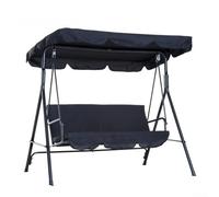 Eawfgtuw Copertura a baldacchino da giardino a 2 posti, piccola, grande, a 3 posti, in tessuto Oxford 210D, impermeabile, rivestita in argento, impermeabile, impermeabile, per altalena, antipolvere