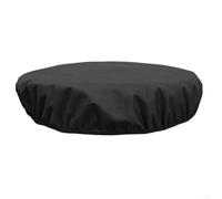 Eawfgtuw Copertura antincendio per esterni in tessuto Oxford 600D per pozzi di fuoco a terra, copertura rotonda resistente alle intemperie con design integrato, nero, 32 x 4/40 x 4/56 x 4 (81,3 x 10,2