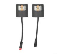 Eawfgtuw Coppia di indicatori di direzione per Xiaomi For Pro per scooter elettrico Elite, indicatori di direzione in plastica con connettore, luci di sicurezza nere per guida