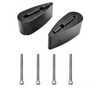 Eawfgtuw Distanziali per manubrio bici in lega di alluminio, barre di estensione regolabili in altezza, adattatore per manubrio da 5 mm, 10 mm, 20 mm, 40 mm, con viti nere (20 mm)