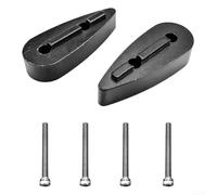Eawfgtuw Distanziali per manubrio bici in lega di alluminio, barre di estensione regolabili in altezza, adattatore per manubrio da 5 mm, 10 mm, 20 mm, 40 mm, con viti nere (10 mm)