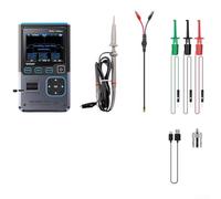 Eawfgtuw DSO-TC4 Oscilloscopio 3 in 1 10 MHz 48MSa/s, con transistor, diodo, FET TFT LCD da 2,8 pollici, batteria integrata da 1500 mAh, supporta transistor, diodo