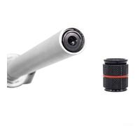 Eawfgtuw Espansore per tubo sterzo espandibile da 28,6 mm per forcelle in fibra di carbonio, dado in lega di alluminio con zigrinatura CNC, per nero ultra leggero, 19 g