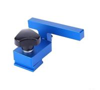 Eawfgtuw Fermaglio a T in lega di alluminio per lavorazione del legno, strumento di limite di ribaltamento per recinzione, compatibile con standard per binari per mitre, confezione da 2 blu (tipo 30)