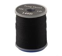 Eawfgtuw Filo per legare le mosche, 100 m, in poliestere 140D, per pesca a mosca, 0,2 mm, per accessori durevoli per avvolgere ami e realizzare esche, bianco (nero)