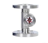 Eawfgtuw Flangia dell'indicatore del flusso d'acqua di vetro di osservazione della conduttura DN15-DN40 dell'acciaio inossidabile per uso industriale Installazione verticale orizzontale Valutazione di