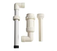 Eawfgtuw Fontana regolabile per piscine da esterni, cascata, decorazione per piscina fuori terra e interrata, connessione filettata da 12,7 cm, bianco