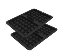 Eawfgtuw Friggitrice ad aria con inserto per waffle compatibile con AF300EU, AF400EU, waffle in silicone per friggitrice ad aria, morbida e in silicone, per macchina per waffle (nero)
