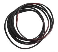 Eawfgtuw Guarnizione in gomma per portiera auto, 4 m, a forma di T, per modanatura perimetrale, materiale EPDM con nastro biadesivo, nero, 5 mm x 7 mm, 4 metri