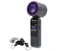 Eawfgtuw Ice Sense - Mini ventola di raffreddamento portatile, alimentata tramite USB, 100 Turbo, display digitale ad alta velocità, in ABS, 18,3 x 6 cm, colore bianco e nero, per esterni, campeggio
