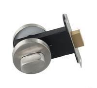 Eawfgtuw Indicatore di blocco della porta del bagno in acciaio inossidabile con indicatore privacy serratura WC verde rosso vuoto occupato segno 79 x 38 mm pubblica commerciale