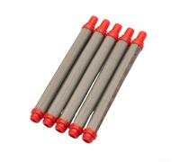 Eawfgtuw Inserti filtro spray airless, 200 maglie, rosso, acciaio inossidabile 304, elemento filtrante di ricambio fine per spray, design anti-intasamento, set da 5 pezzi
