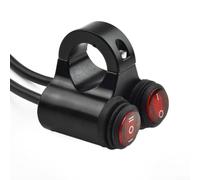 Eawfgtuw Interruttore a doppio pulsante per manubrio moto, 12 V, impermeabile, in lega di alluminio per fari e fendinebbia, compatibile con 7/8 pollici 22 mm per ATV Scooter