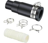 Eawfgtuw Kit adattatore per tubo di scarico lavastoviglie con connettore di ingresso, fascetta stringitubo, morsetti a molla, affusolato per tubi da 0,5/0,83/1/1,2 pollici, per smaltimento rifiuti