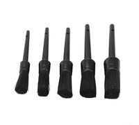 Eawfgtuw Kit di 5 spazzole per dettagli auto con setole morbide per interni auto, ruote, cerchi e pulizia del vano motore, compatibile con auto, camion, moto, camper