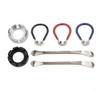 Eawfgtuw Kit di 6 chiavi per raggi per bici, set di 8 strumenti per raddrizzare, in acciaio inox, per strumenti di riparazione per raggi 10G-15G, kit di manutenzione portatile per casa, negozio, uso